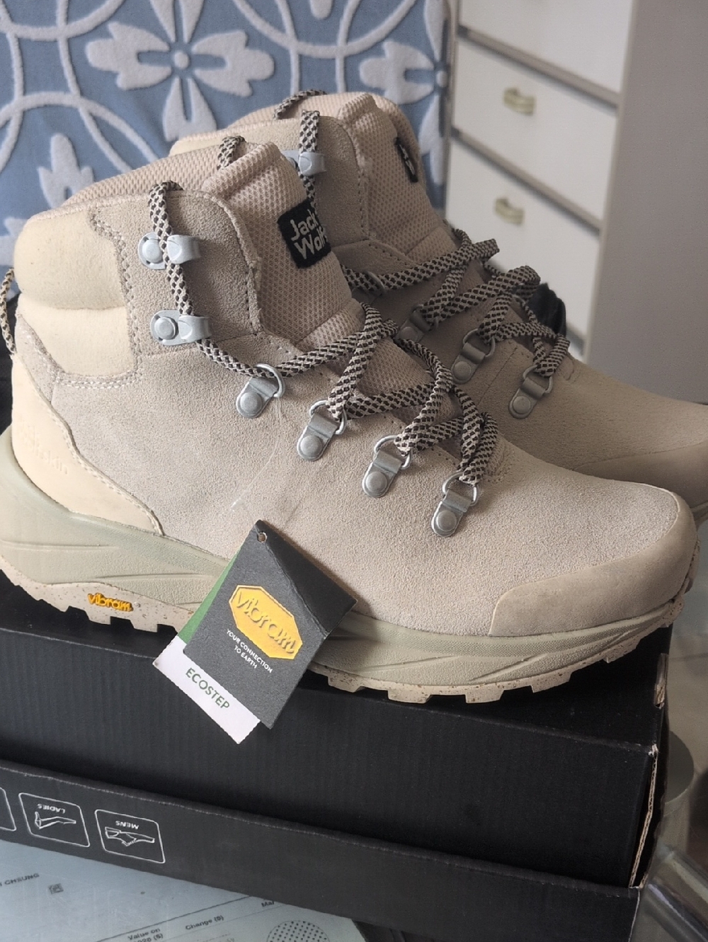 Jack Wolfskin Tan Suede Mid-Height Hiking Boots